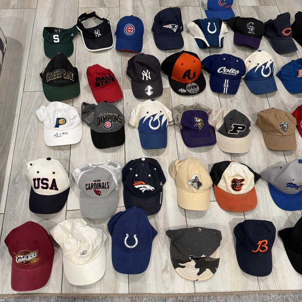 LOT OF 50 - Assorted Sports Golf Baseball Caps Hats Wholesale Bulk Reseller Flea - Picture 2 of 4